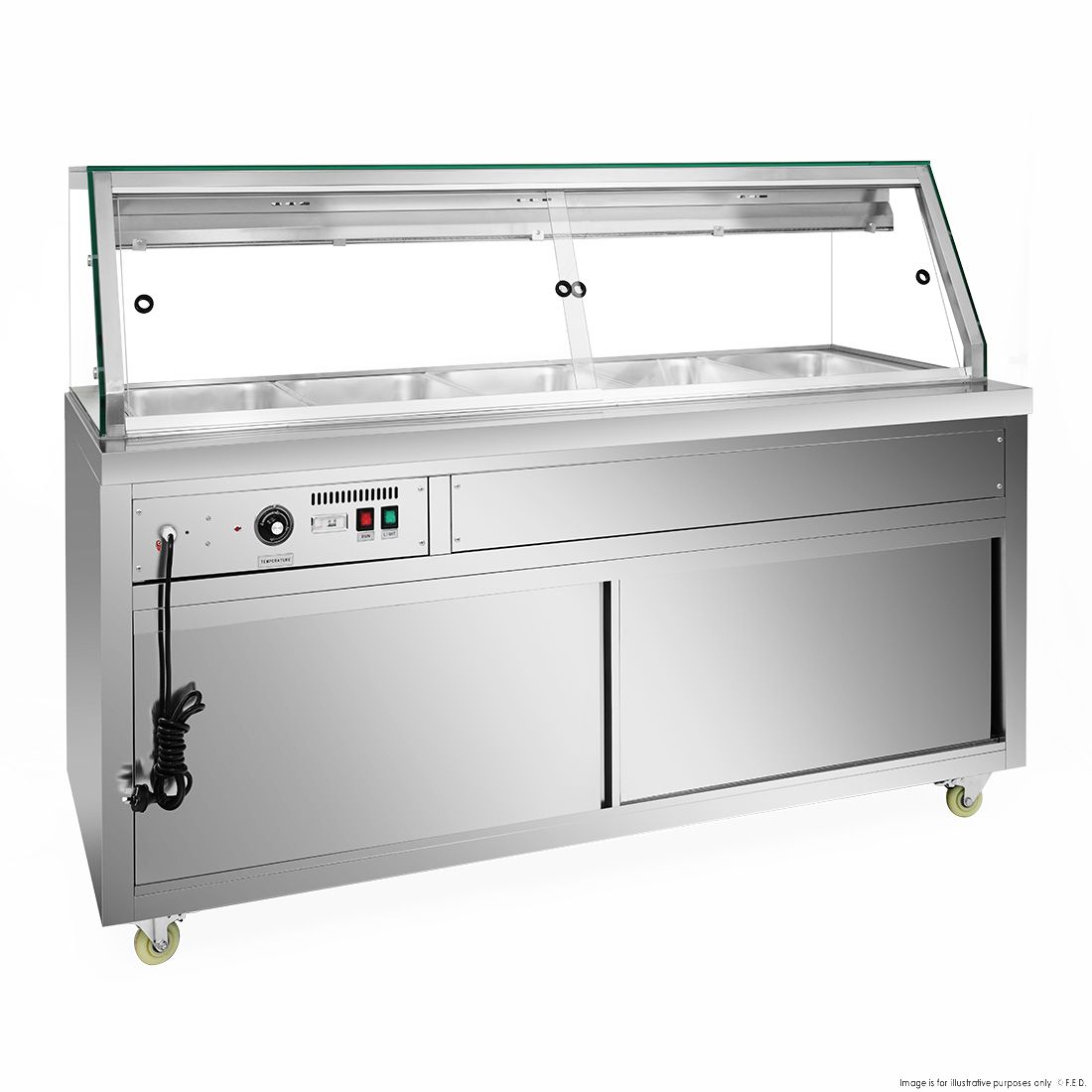 Thermaster Wet and Dry Bain Marie Display 5x1/1 GN Pans PG180FE-XG