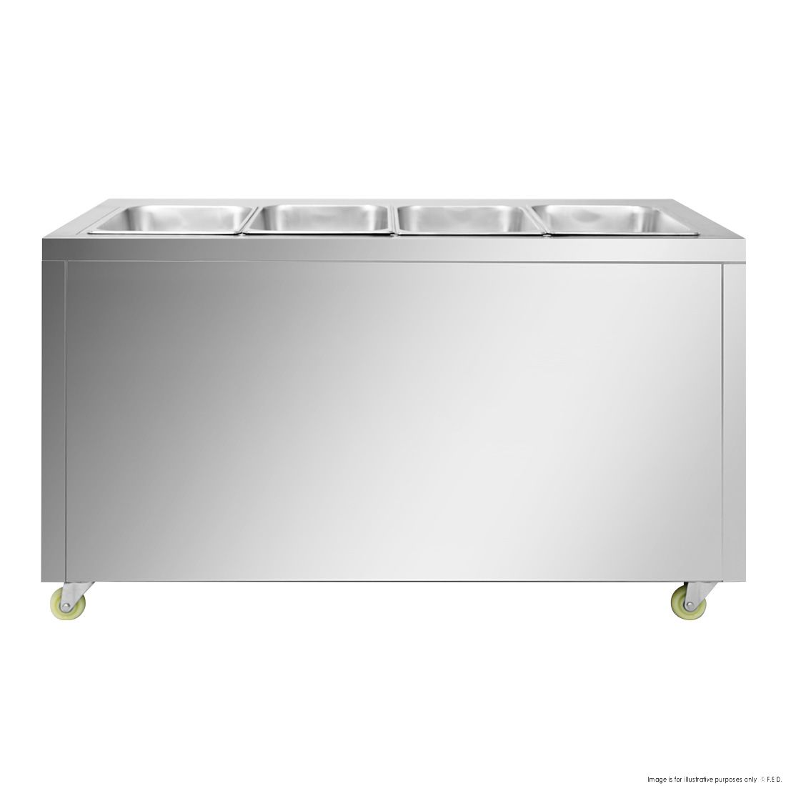 Thermaster Premium Wet And Dry Bain Marie Food Display 4X1/1 Gn Pans PG150FE-XB