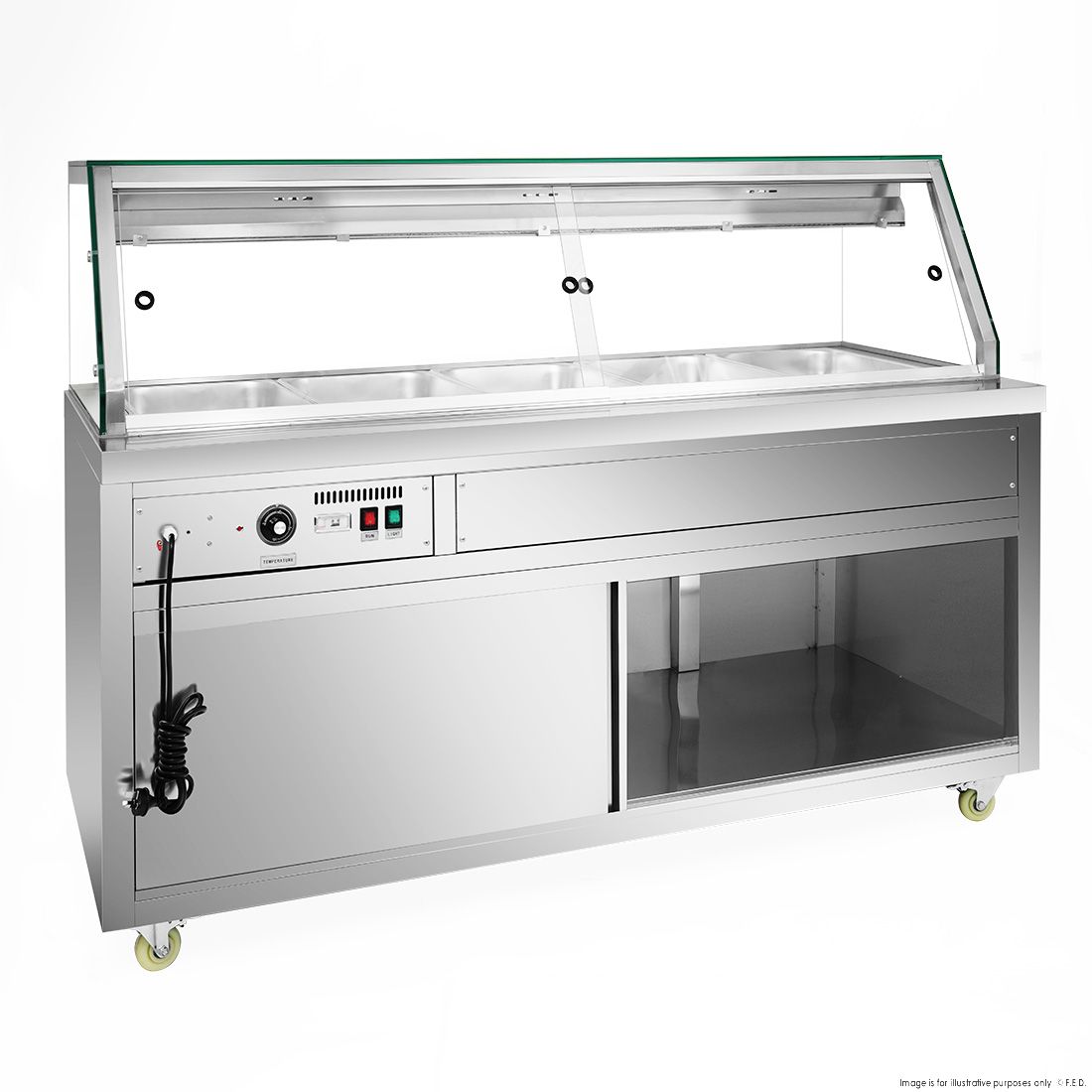 Thermaster Wet and Dry Bain Marie Display 5x1/1 GN Pans PG180FE-XG