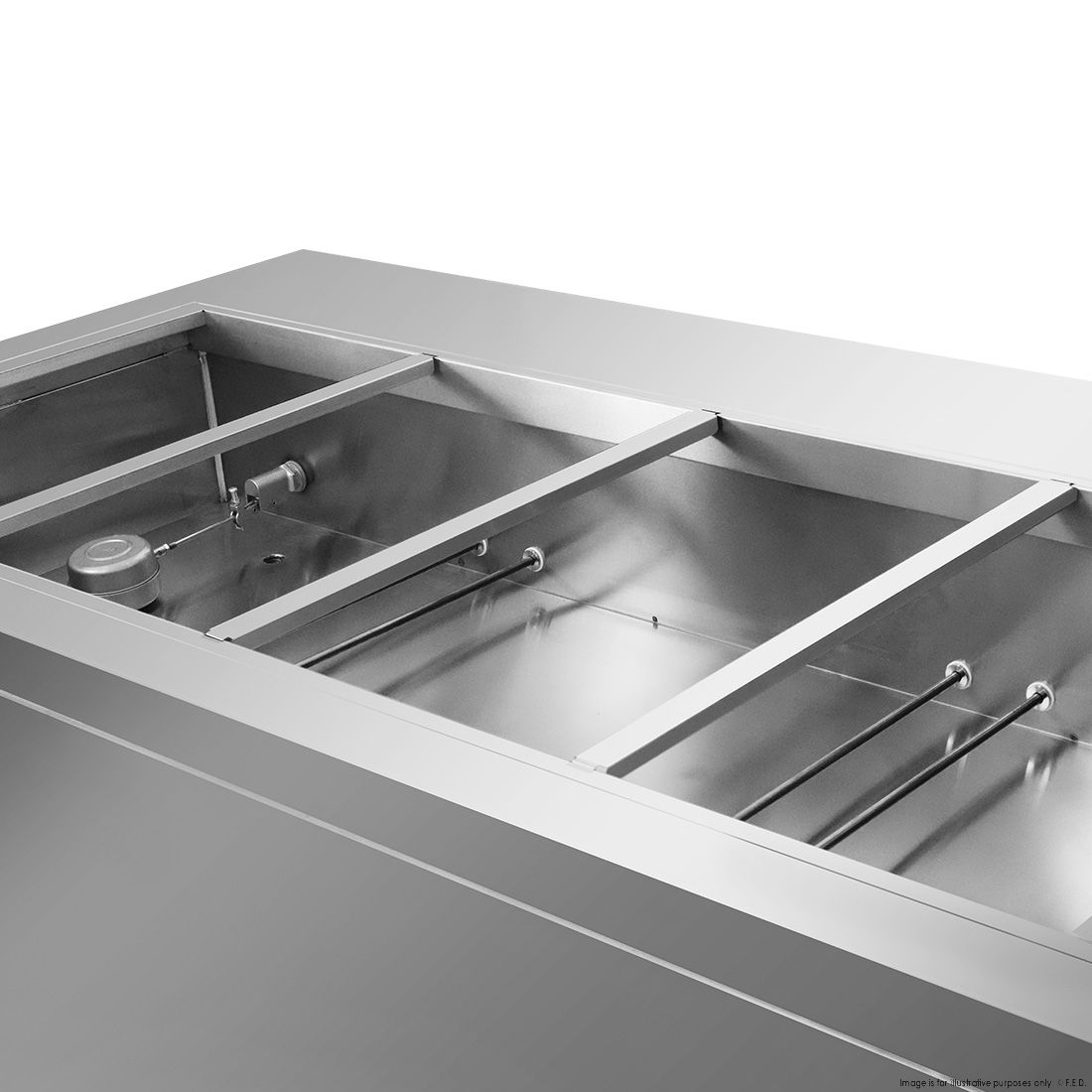 Thermaster Premium Wet And Dry Bain Marie Food Display 4X1/1 Gn Pans PG150FE-XB