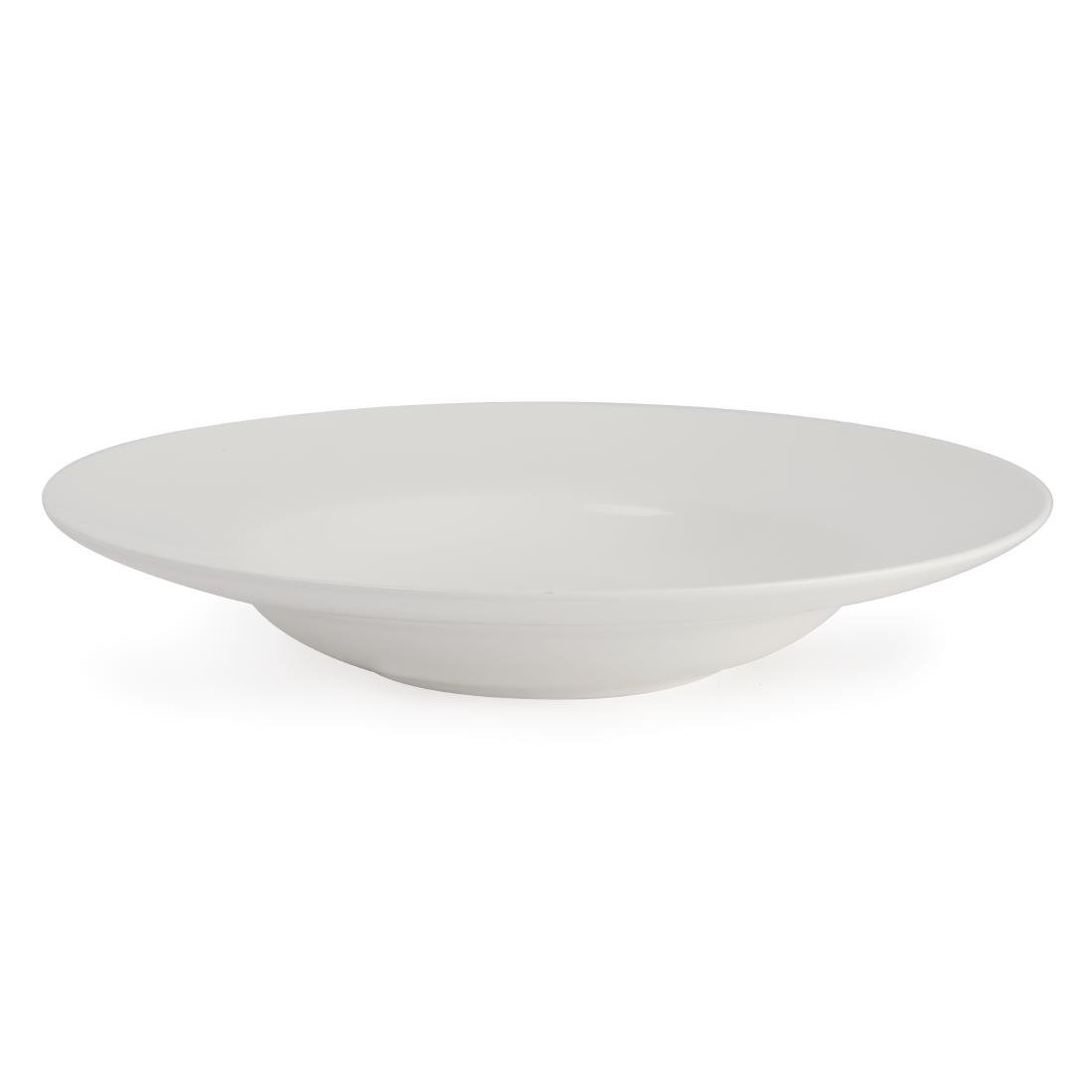 Olympia Lumina Pasta or Soup Bowls White 254mm (4 Pack) - CD636