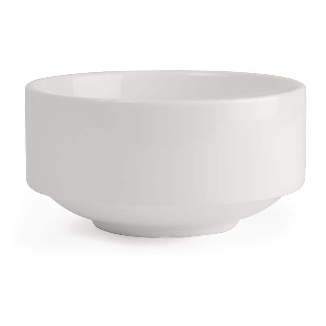 Olympia Lumina Stacking Soup Bowls White 398ml 14oz (6 Pack) - CF379
