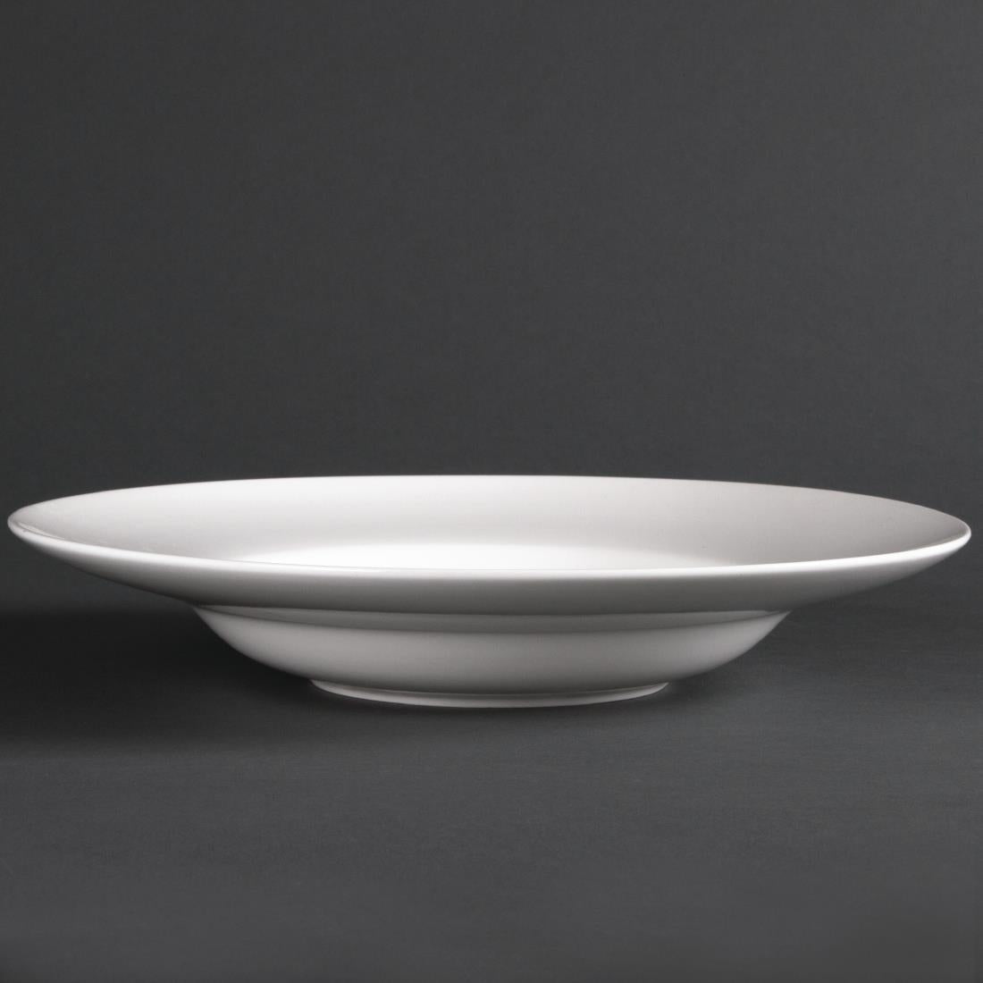 Olympia Lumina Pasta or Soup Bowls White 205mm (6 Pack) - CD635