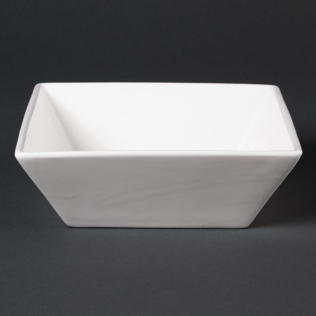 Olympia Lumina Square Bowls White 140mm (6 Pack) - CD639