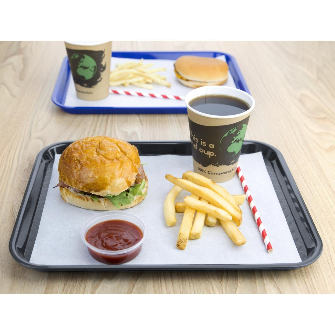 Olympia Kristallon Foodservice Tray Charcoal 265 x 345mm - FD936