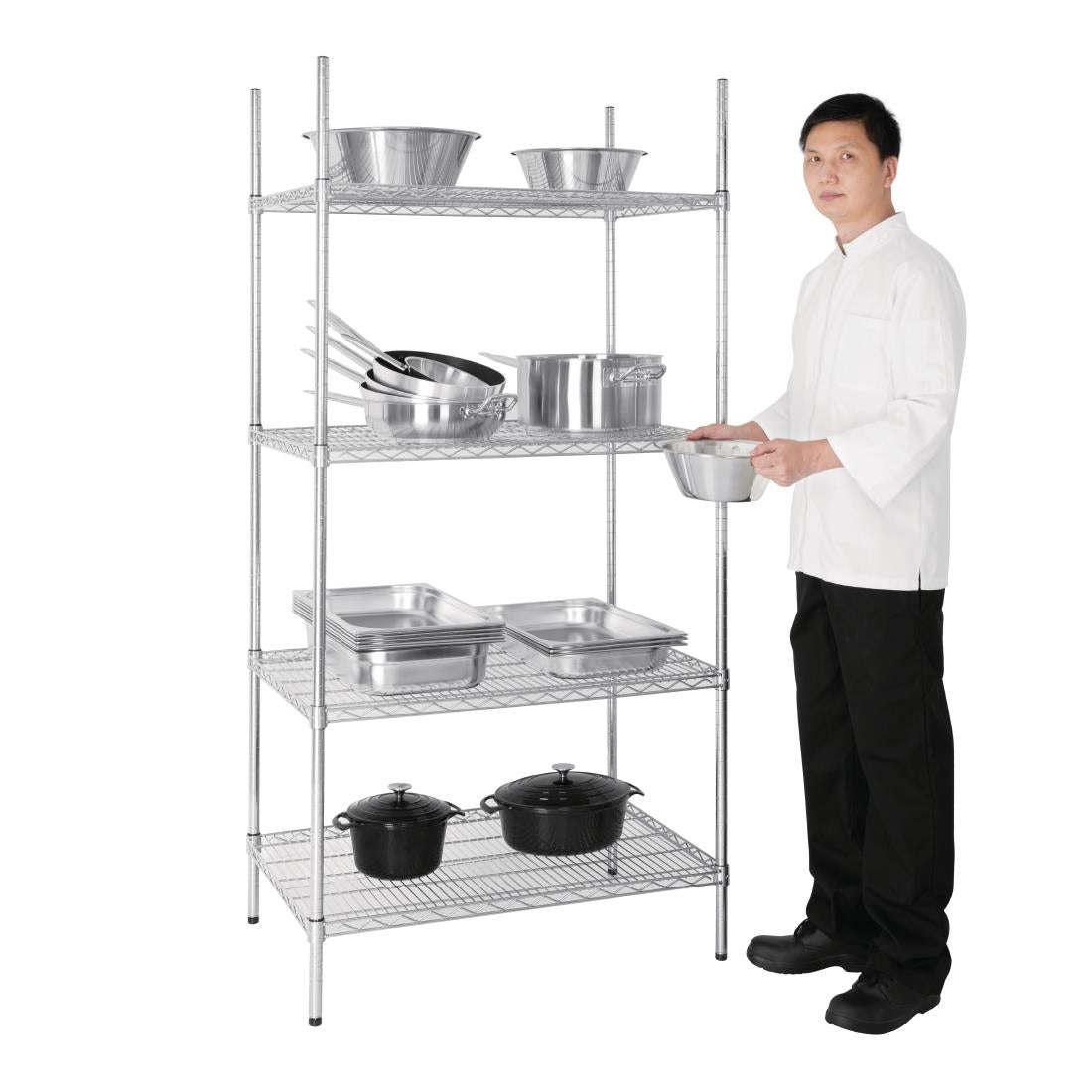 Vogue 4 Tier Wire Shelving Kit 915x610mm - U256