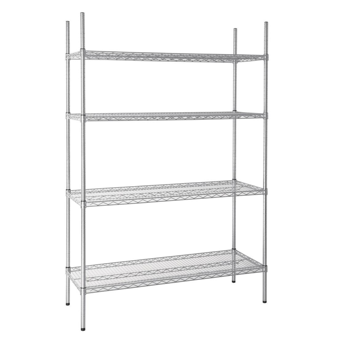 Vogue 4 Tier Wire Shelving Kit - 1220x460mm - L928