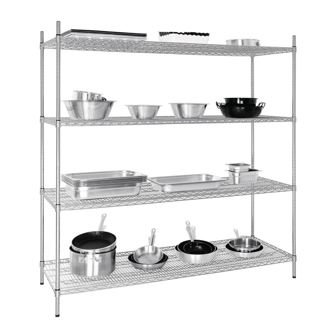 Vogue 4 Tier Wire Shelving Kit 1830x610mm - U259