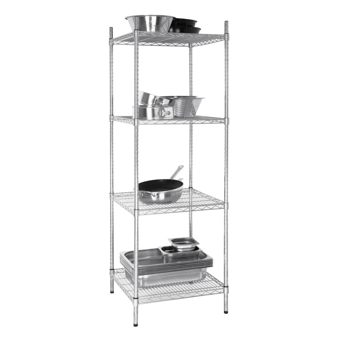 Vogue 4 Tier Wire Shelving Kit 610x610mm - U884