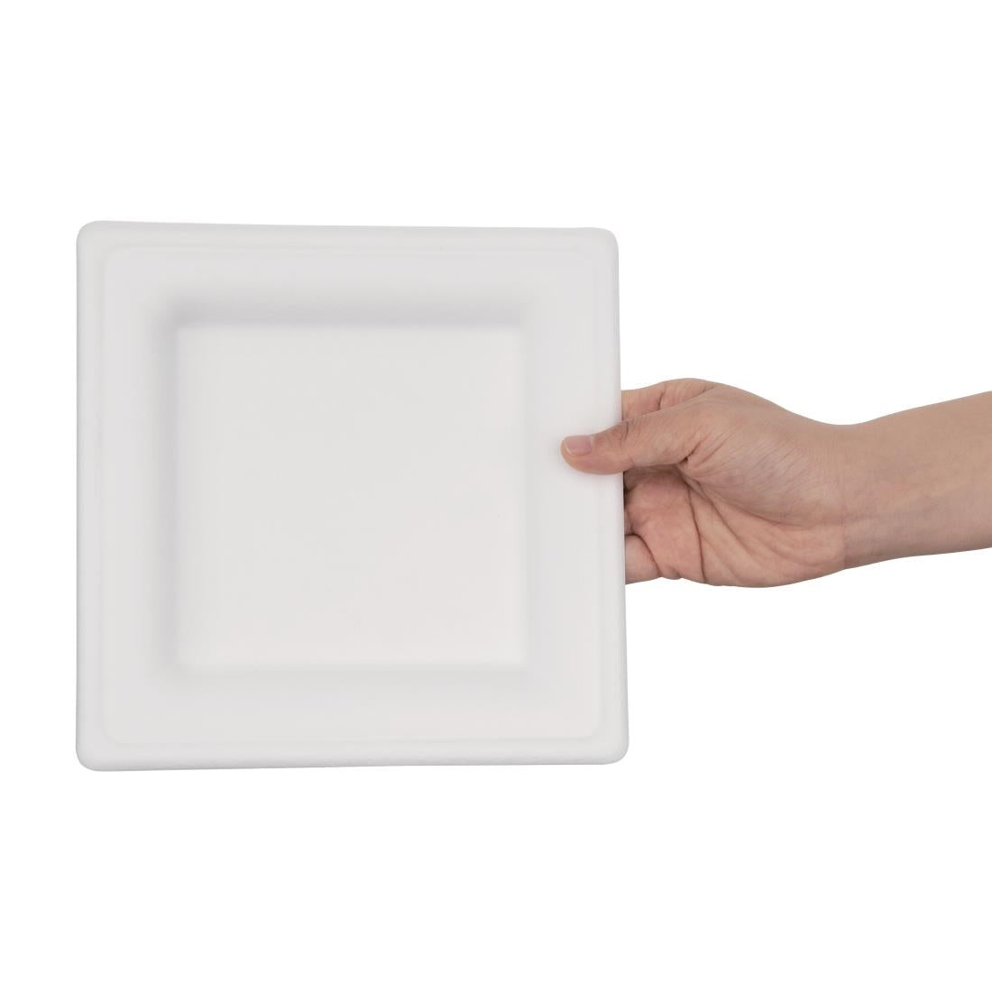 Fiesta Compostable Bagasse Square Plates 204mm (Pack of 50) - FC519