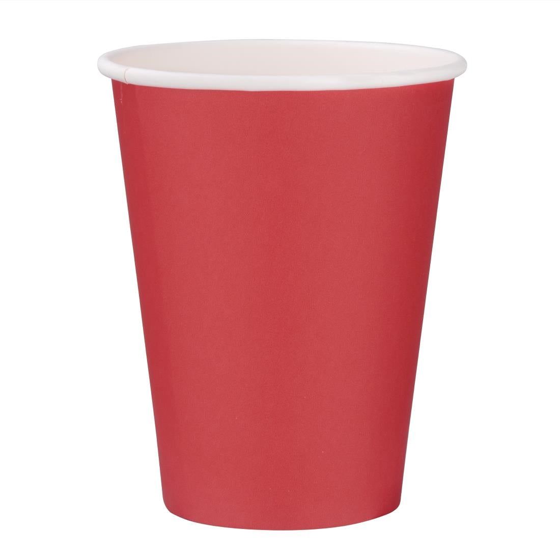 Fiesta Recyclable Takeaway Coffee Cups Single Wall Red 340ml (Pack of 1000) - GP410