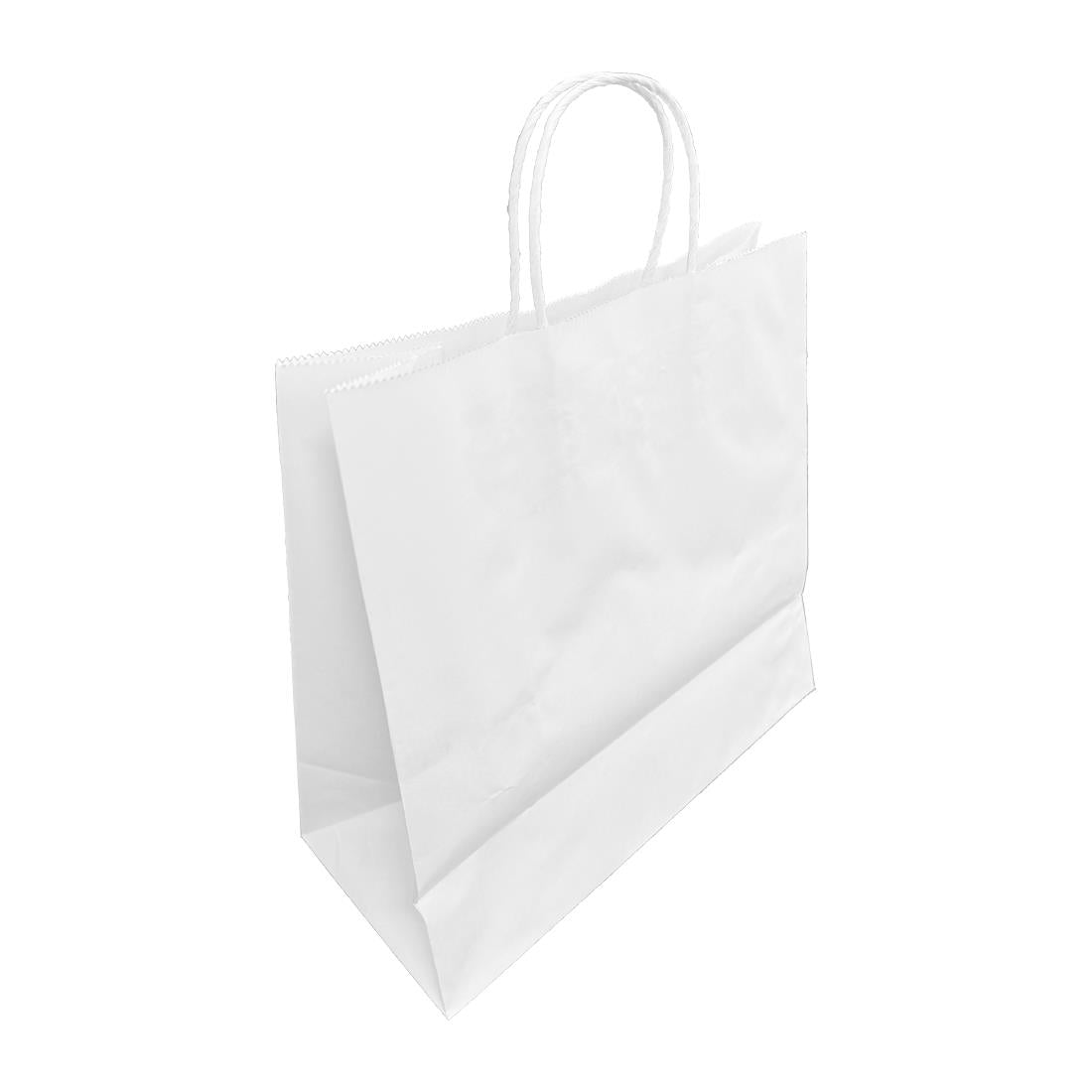 Fiesta Recyclable Twist Handle White Paper Bags Medium (250 Pack) - HY763