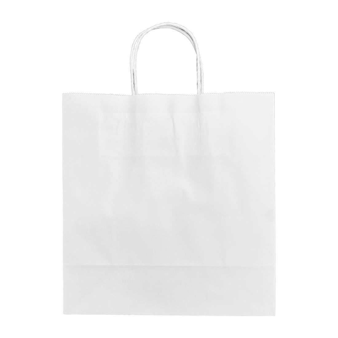 Fiesta Recyclable Twist Handle White Paper Bags Medium (250 Pack) - HY763