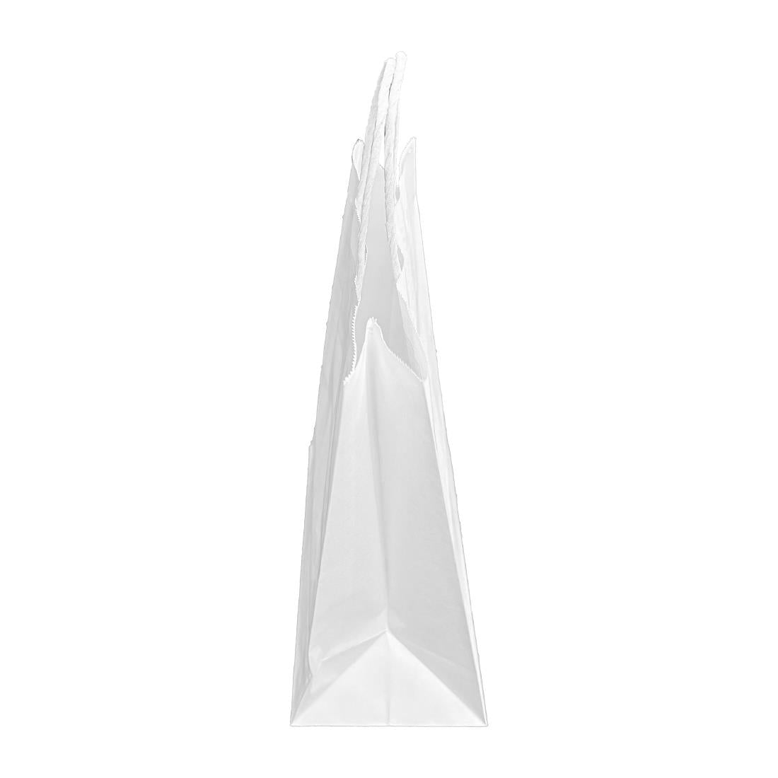 Fiesta Recyclable Twist Handle White Paper Bags Medium (250 Pack) - HY763