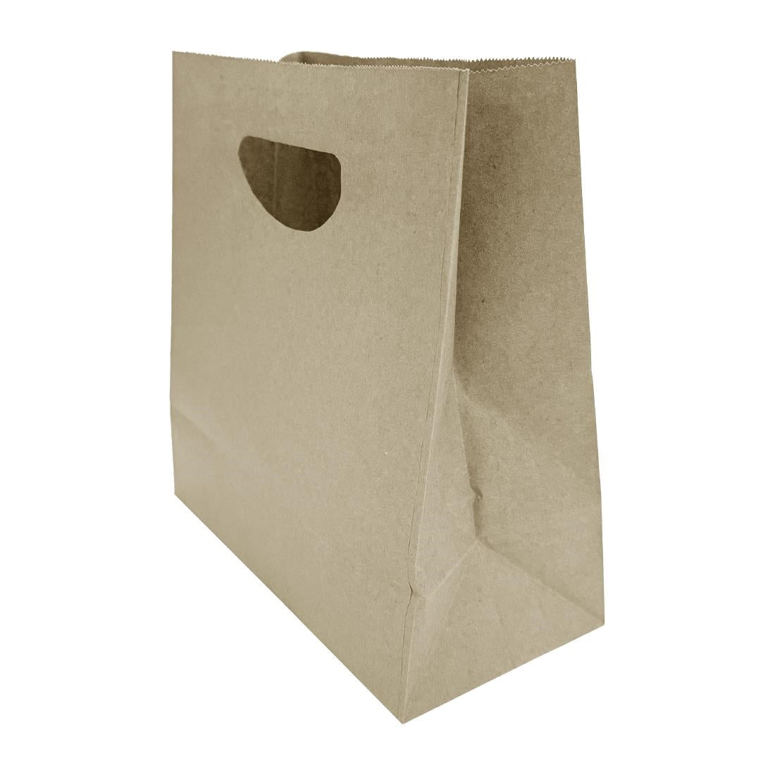 Fiesta Recyclable D Cut Handle Brown Paper Bags Medium (250 Pack) - HY764