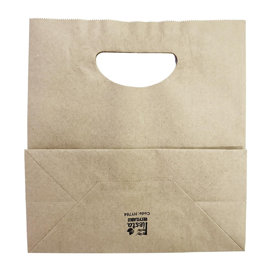 Fiesta Recyclable D Cut Handle Brown Paper Bags Medium (250 Pack) - HY764