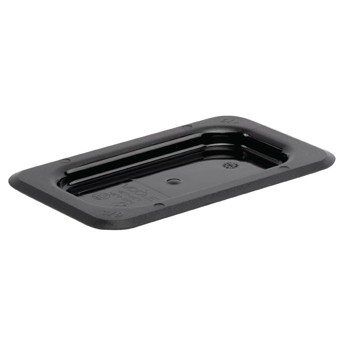 Vogue Black Polycarbonate 1/9 Gastronorm Tray Lid - U479