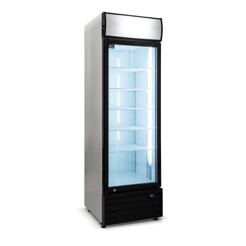 AG Equipment 420 Litre Single Door Upright Display Fridge - Glass Door CU420TNG