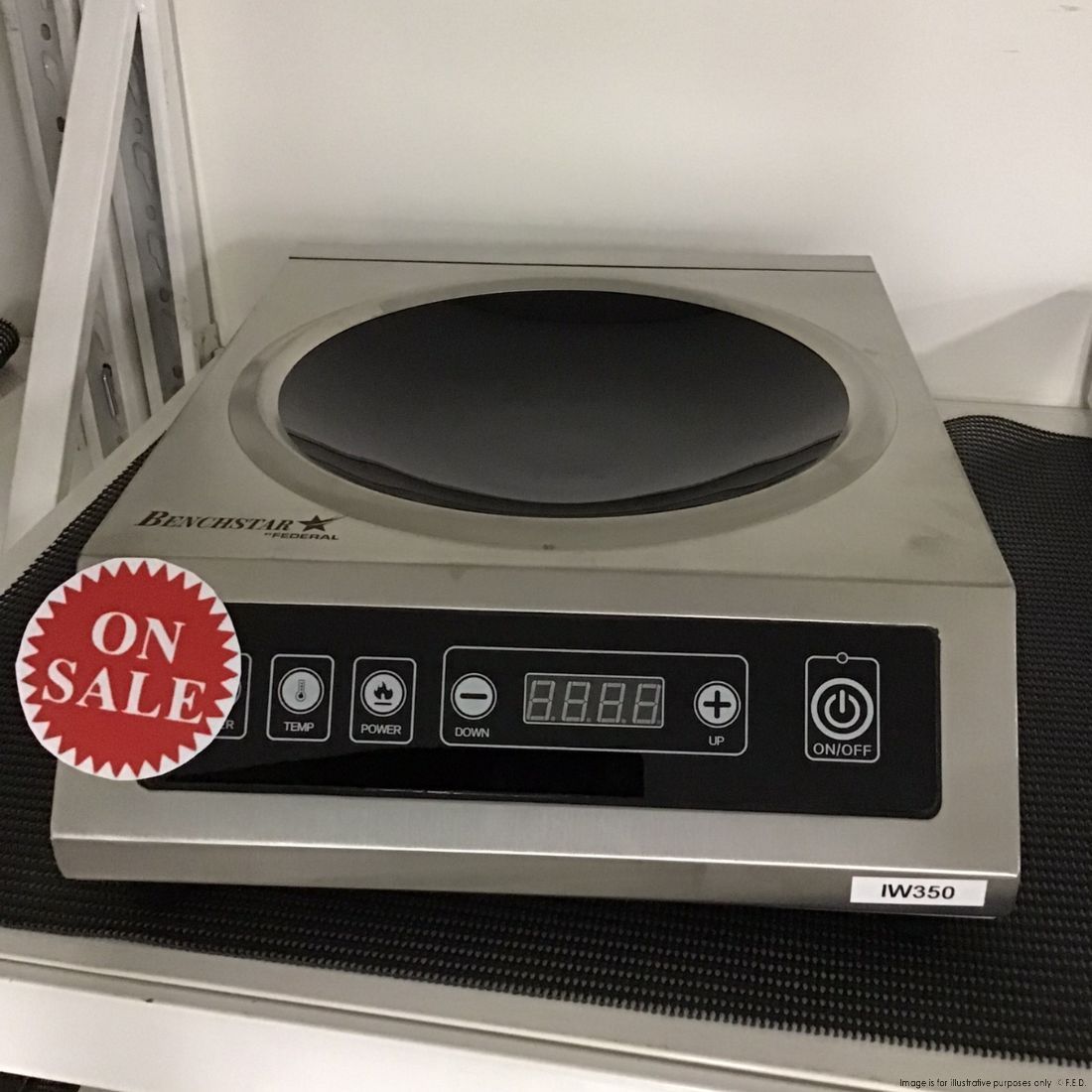 CLEARANCE - Benchstar Stainless Steel Induction Wok w/ LED Display - IW350-VIC967
