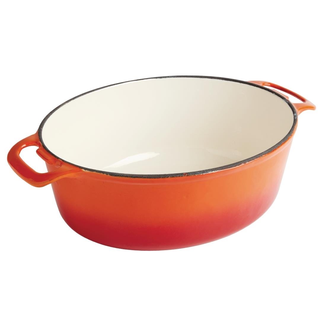 Vogue Orange Oval Casserole Dish 5Ltr - GH311