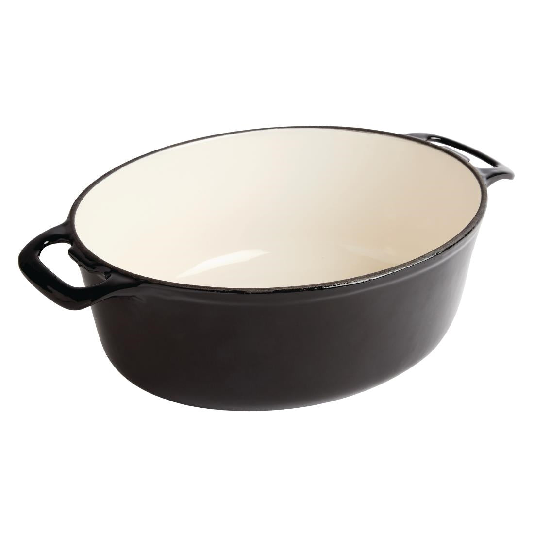 Vogue Black Oval Casserole Dish 6Ltr - GH310