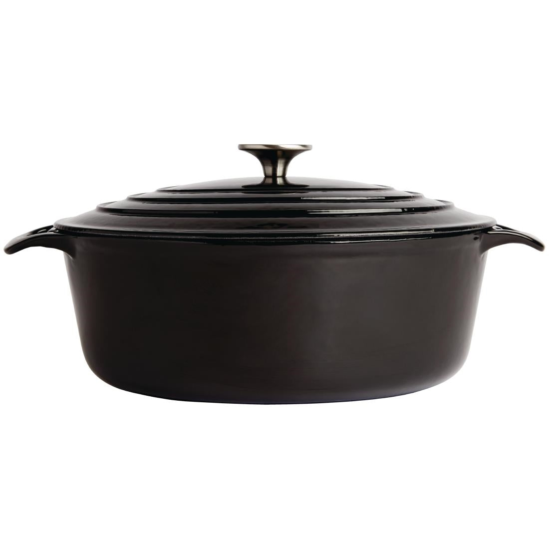 Vogue Black Oval Casserole Dish 6Ltr - GH310