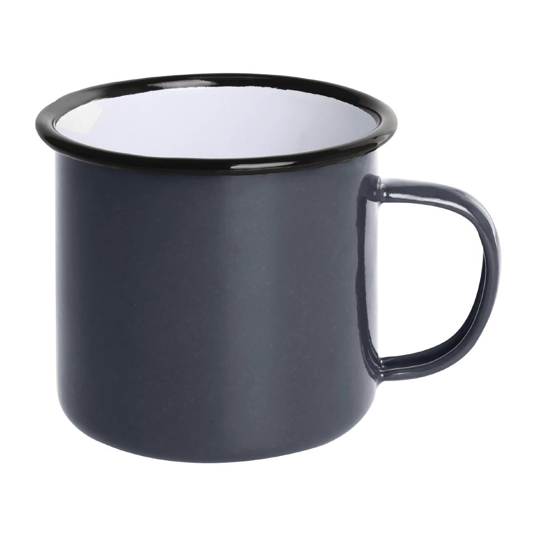 Olympia Enamel Mugs Grey 350ml (Pack of 6) - DC397