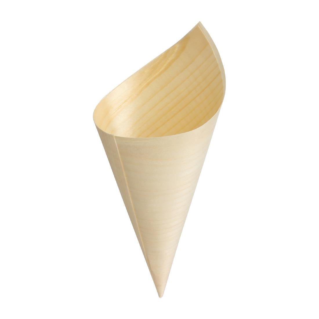 Fiesta Compostable Biodegradable Wooden Cones 75mm - DK389