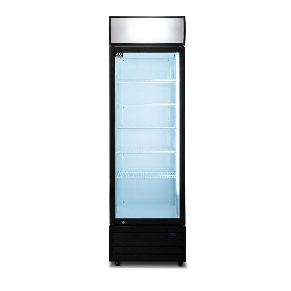 AG Equipment 420 Litre Single Door Upright Display Fridge - Glass Door CU420TNG