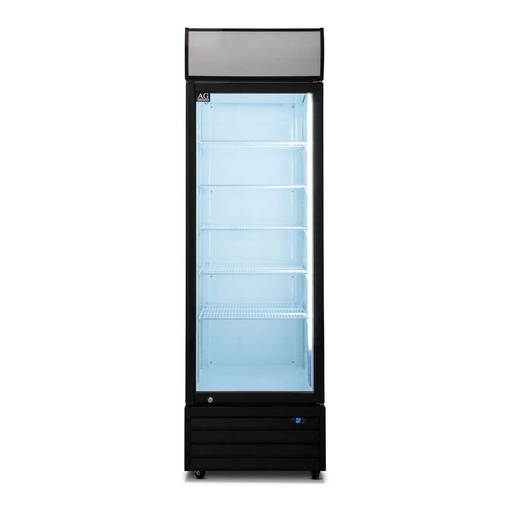 AG Equipment 420 Litre Single Door Upright Display Fridge - Glass Door CU420TNG
