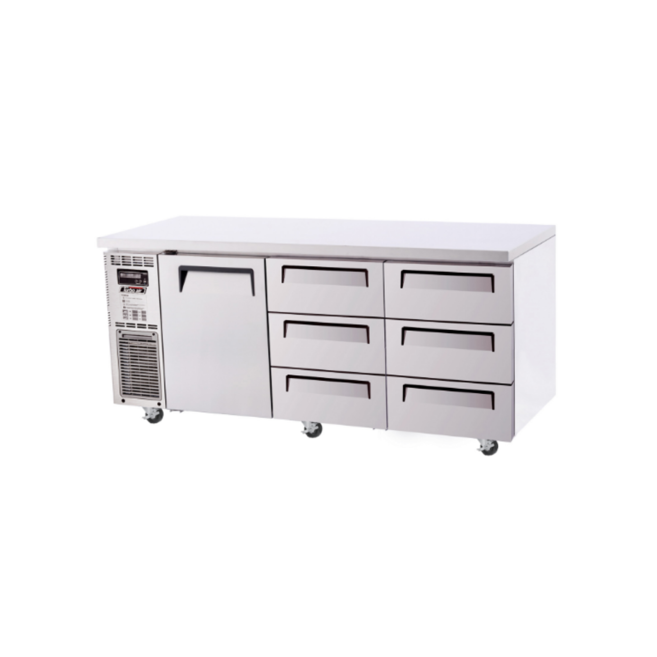 Turbo Air Undercounter 1 Door 6 Drawer Fridge KUR18-3D-6-N