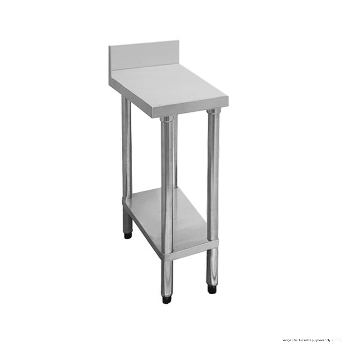 2NDs: Modular System Economic 304 Grade Stainless Steel Table with splashback - 0300-7-WBB-QLD346