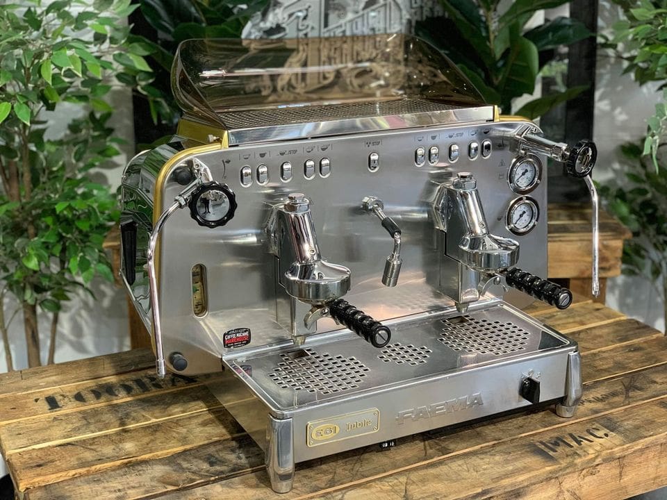 Faema E61 Jubilee Volumetric - 2 Group Commercial Espresso Machine - Stainless