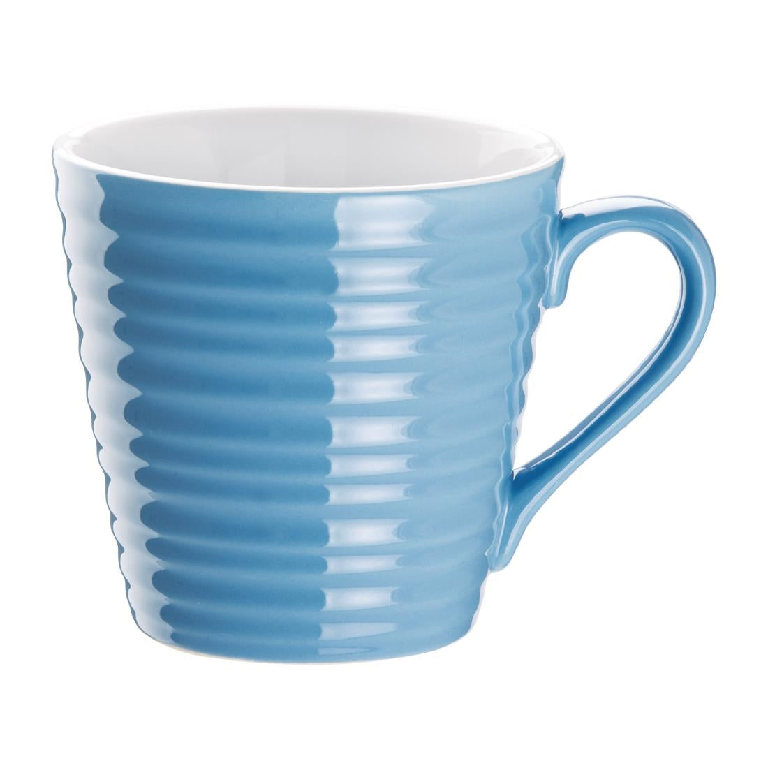 Olympia Cafe Mug Blue Ripple - 340ml (Box 6) - DH631