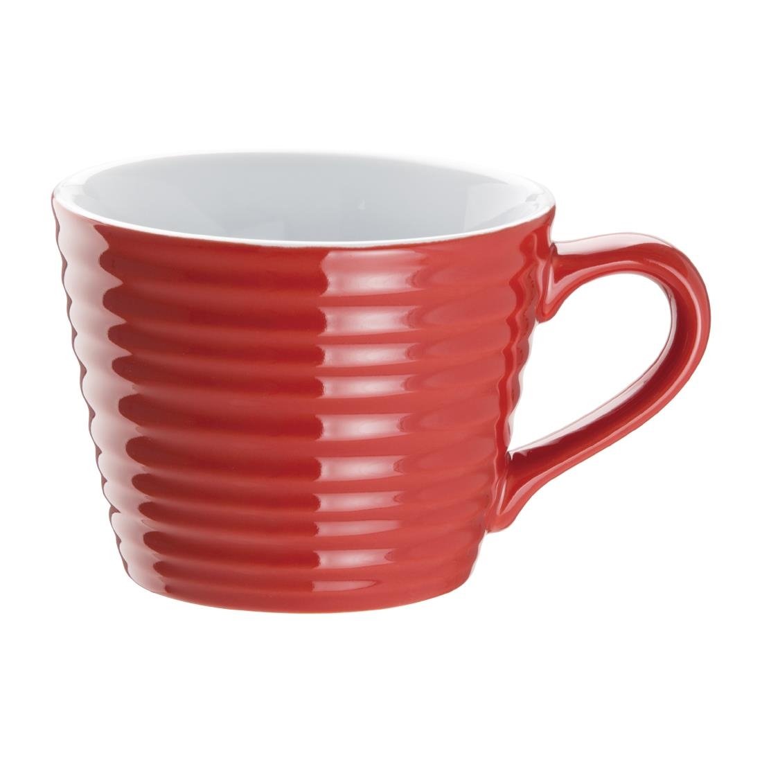 Olympia Cafe Mug Red Ripple - 230ml (Box 6) - DH637