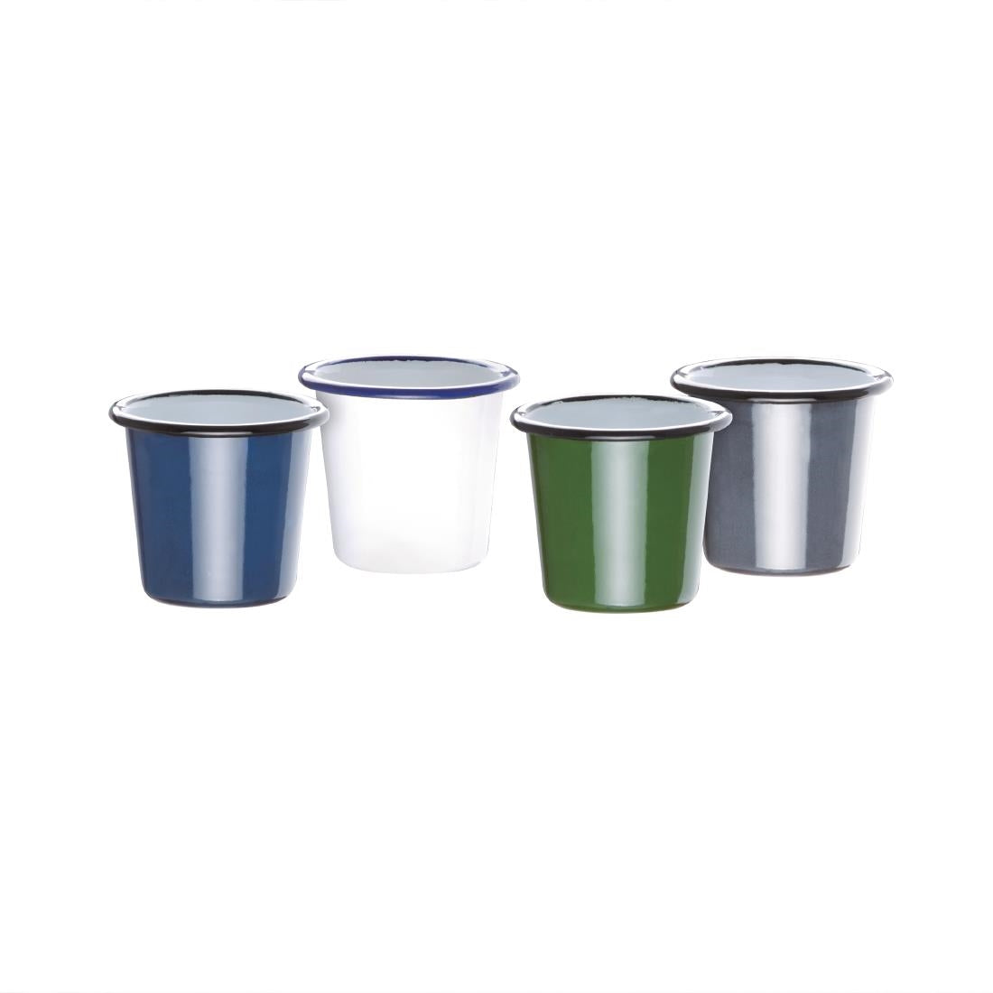 Olympia Enamel Sauce Cup White & Blue - DC383