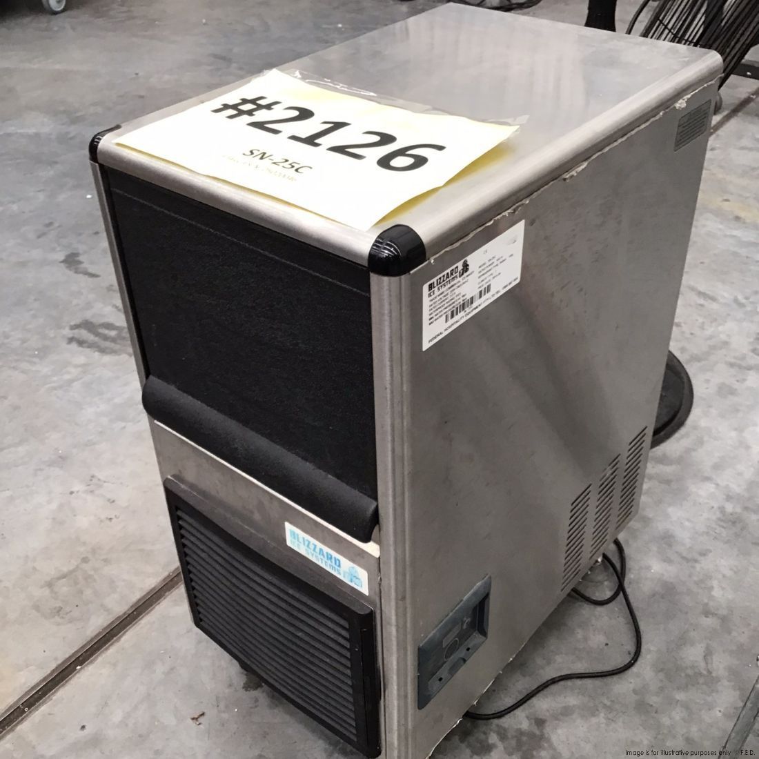 2NDs: Blizzard Underbench Bullet Ice Maker 25Kg - SN-25C-NSW2126