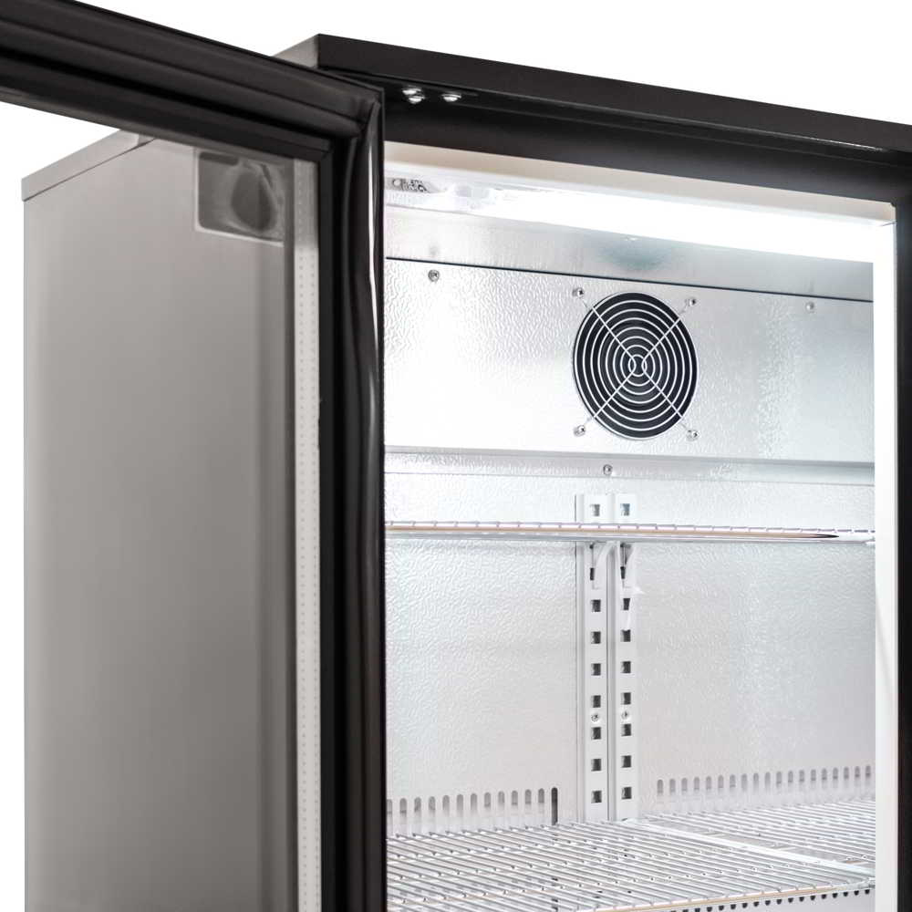 AG Equipment Twin Door Bar Fridge - Black Body & Doors BEER2