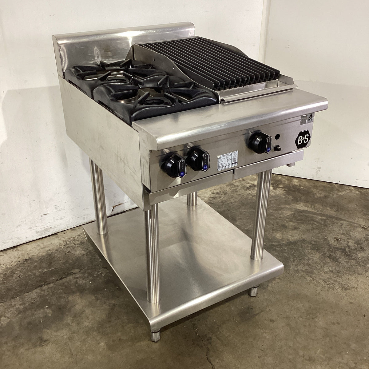 B+S BT-SB2-CBR3 Cooktop/Char Grill Combo - 802308