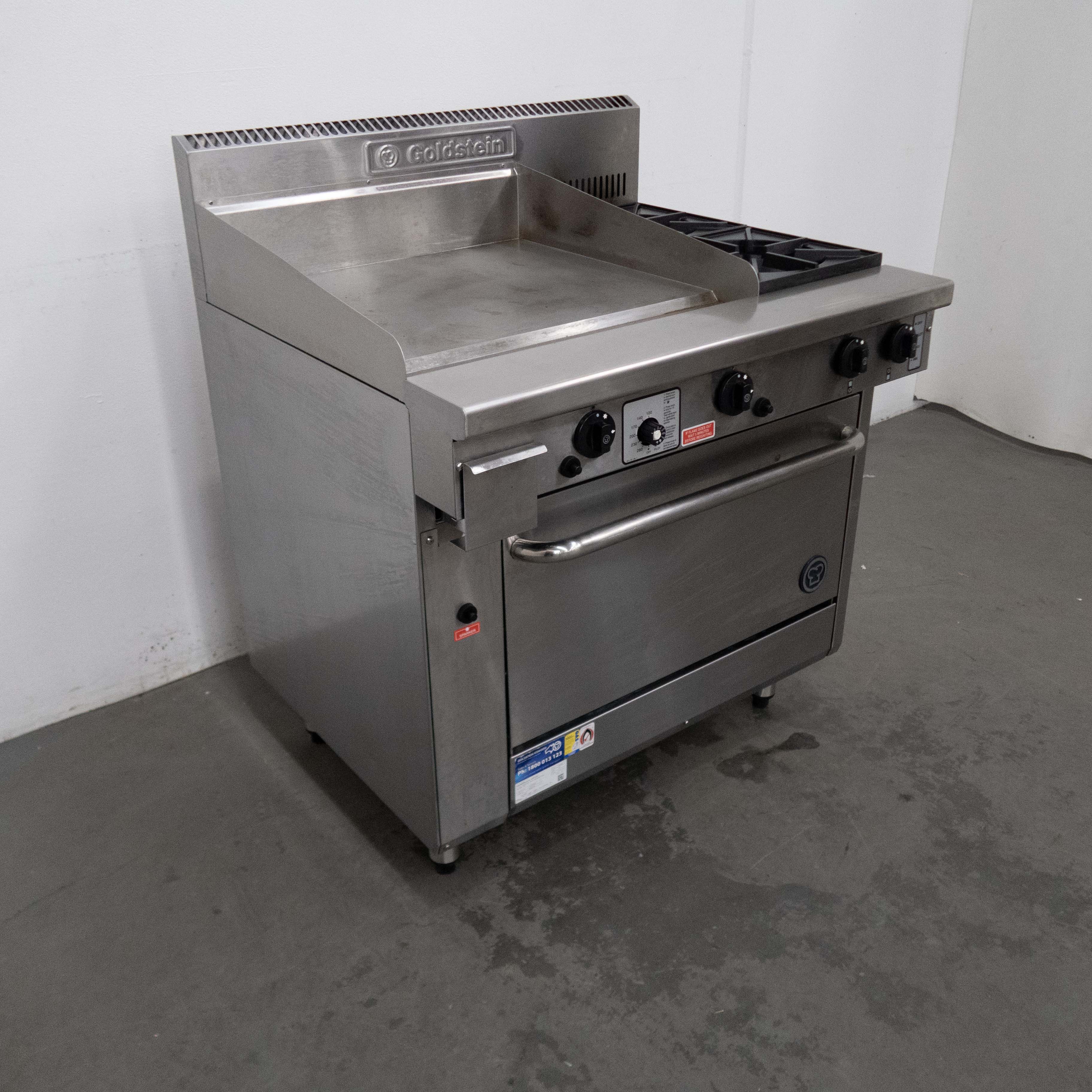 Goldstein PF24G228 2 Burner Range Oven + 2 Burner Griddle - 849191