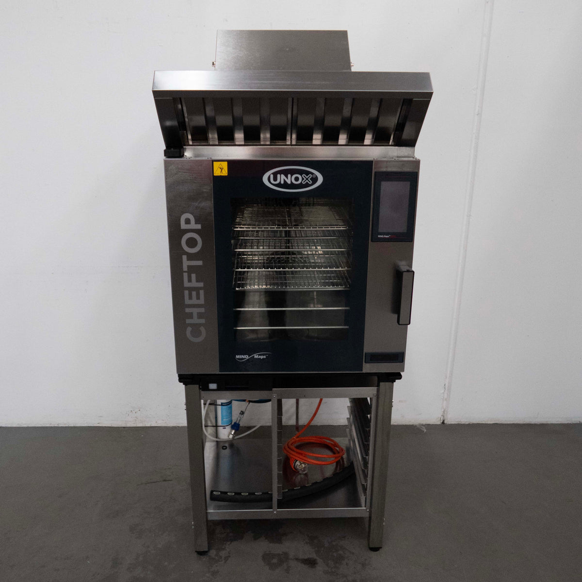 Unox XEVC-0711-E1RM 7 Tray Combi Oven + Hood with Steam Condenser + Stand - 881109