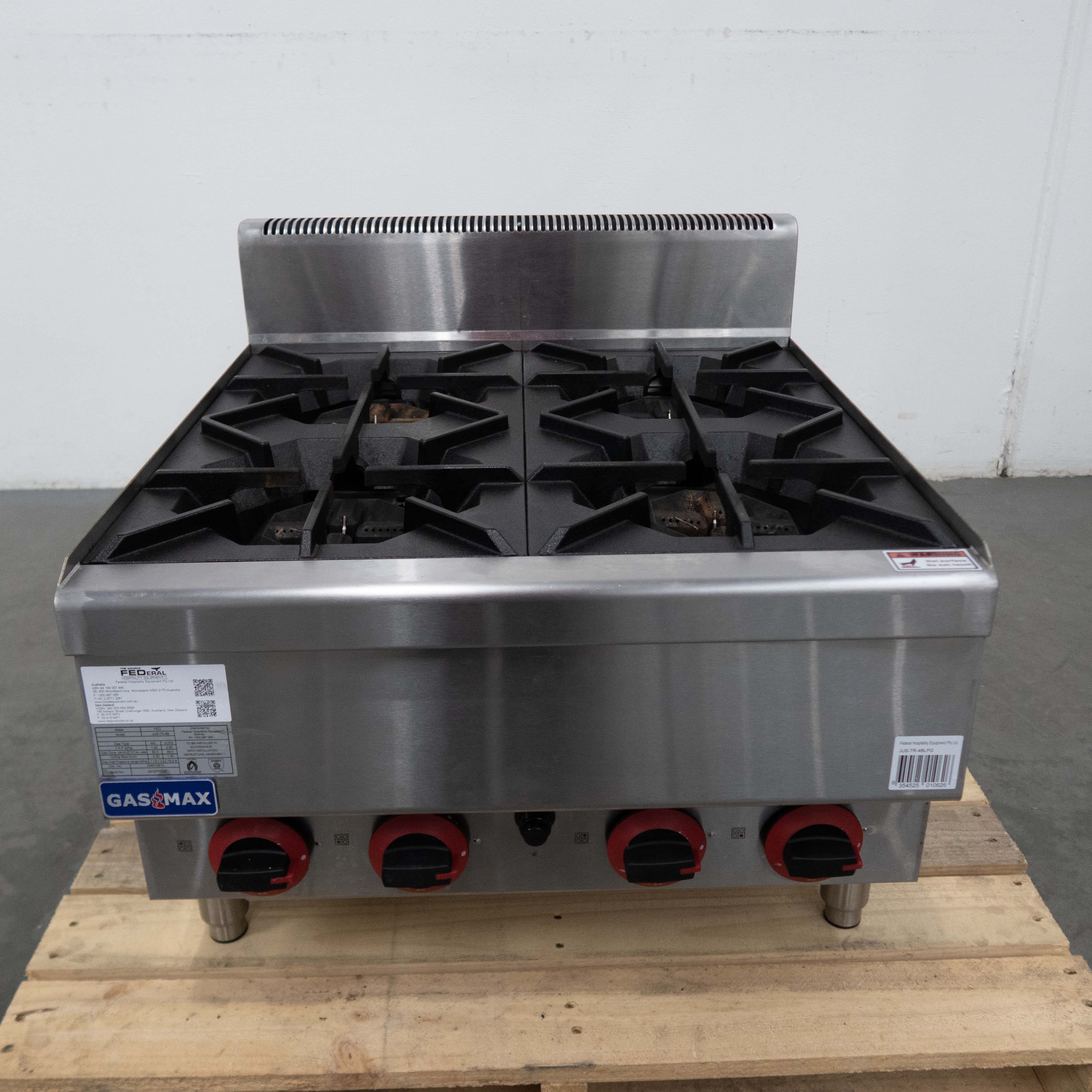 Gasmax JUS-TR-4B 4 Cooktop - Countertop - 896173