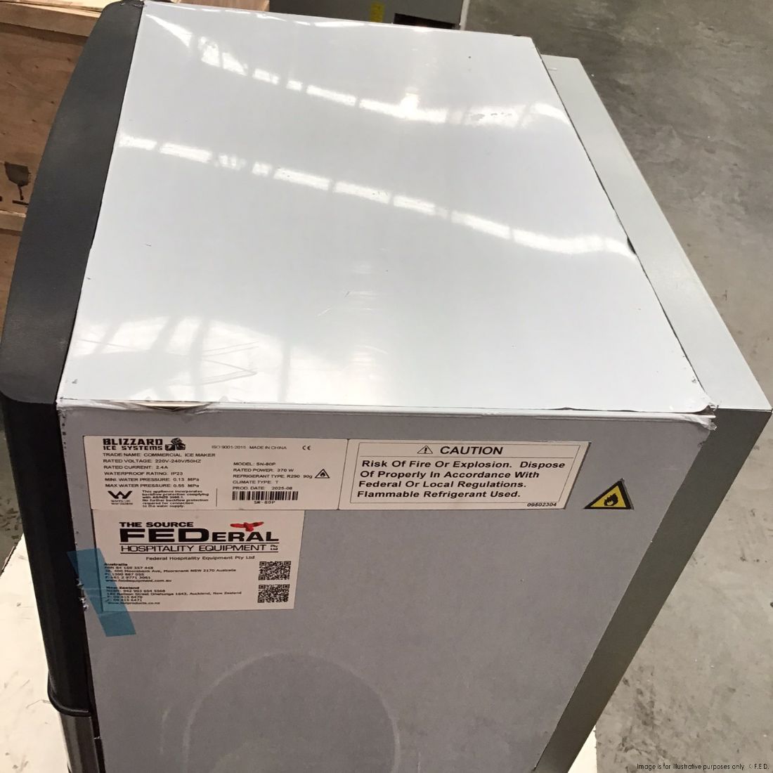 2NDs: Blizzard Under Bench Ice Maker Air Cooled - SN-80P-NSW2093