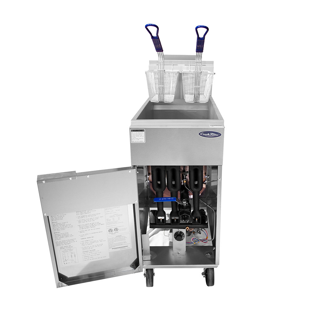 Cookrite ATFS-40 3 Tubes Gas Deep Fryer - Natural Gas/LPG