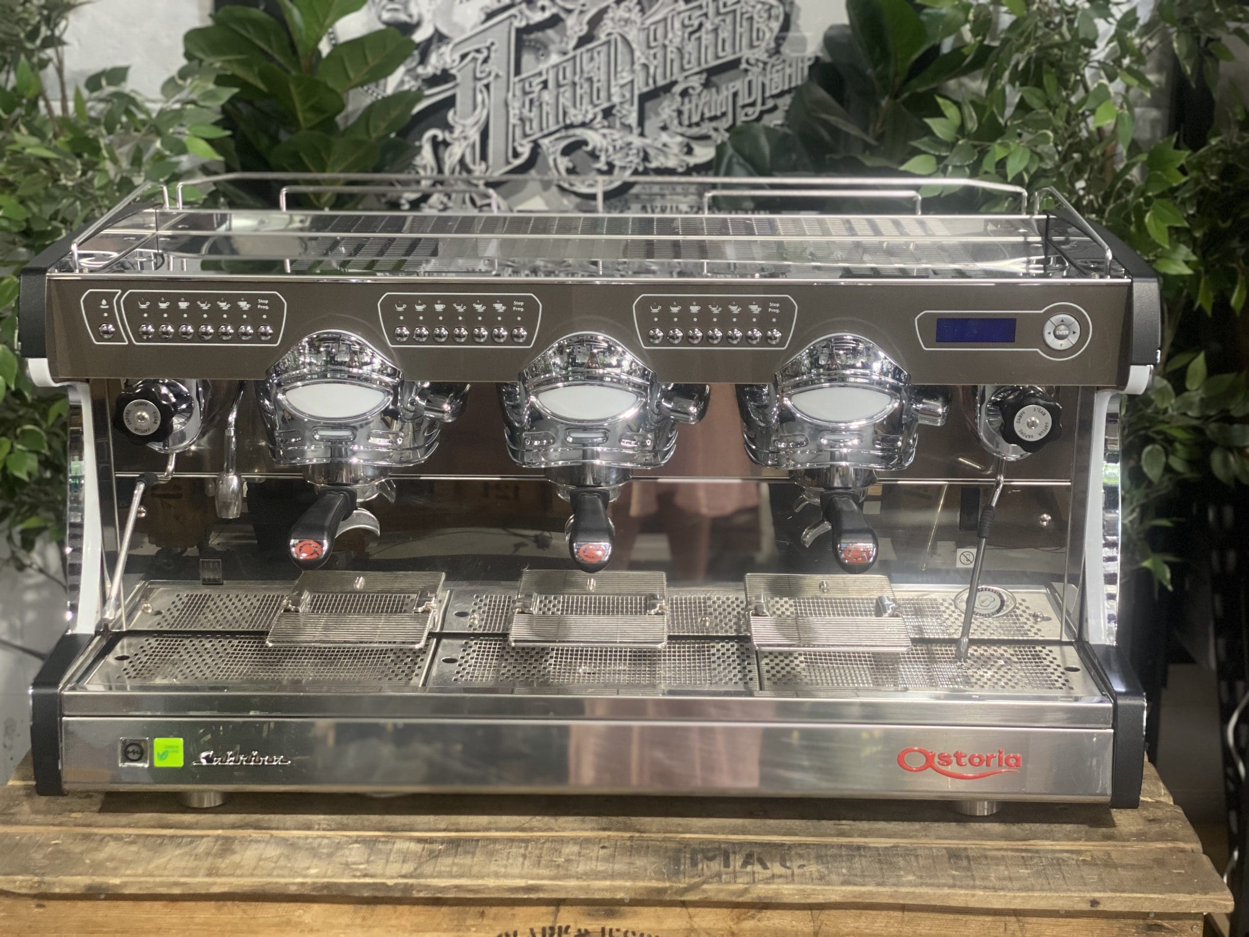 Astoria Sabrina 3 Group Black Espresso Coffee Machine - 31269