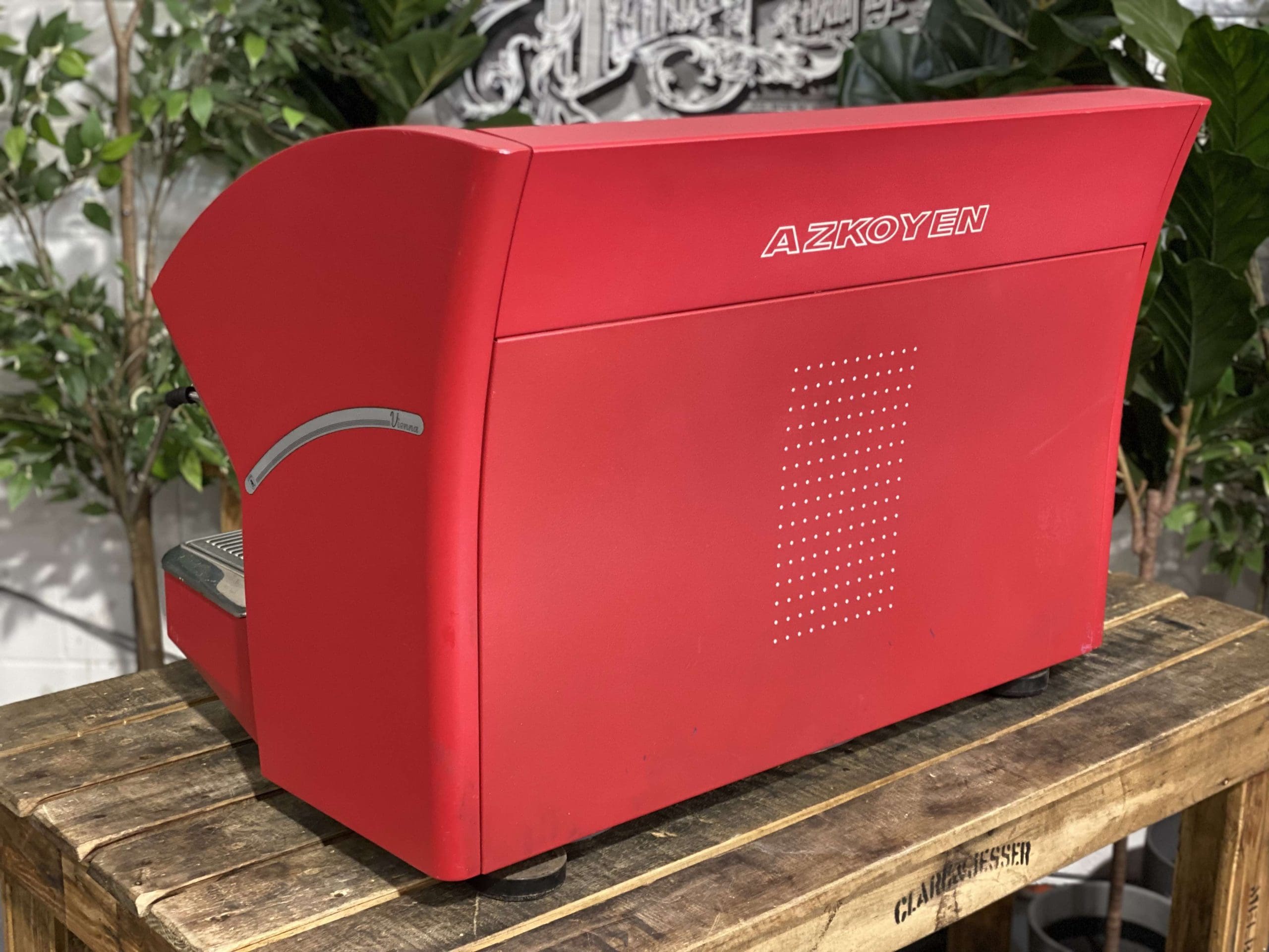 Azkoyen Vienna 2 Group Red Espresso Coffee Machine - 29854