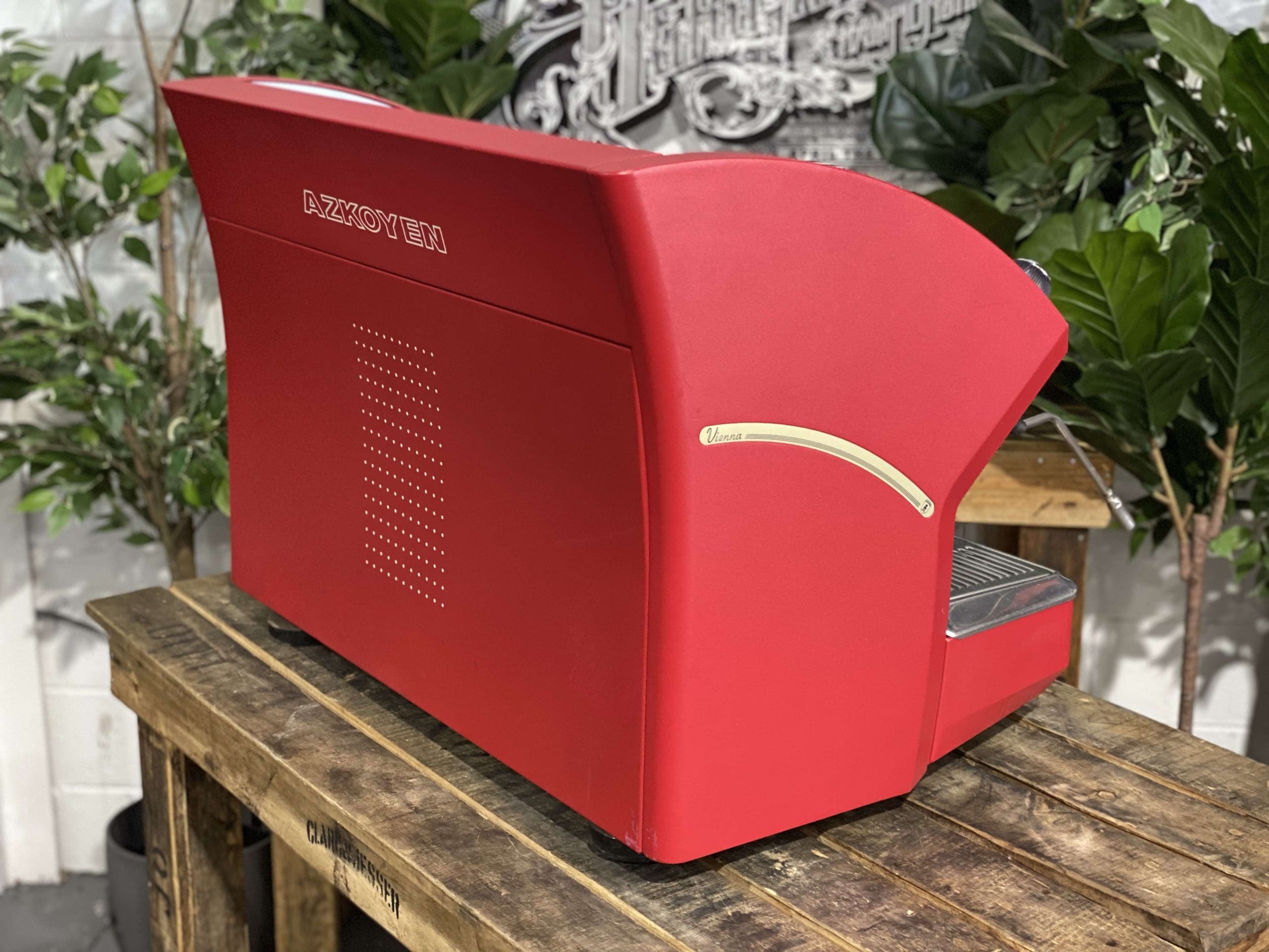 Azkoyen Vienna 2 Group Red Espresso Coffee Machine - 29854