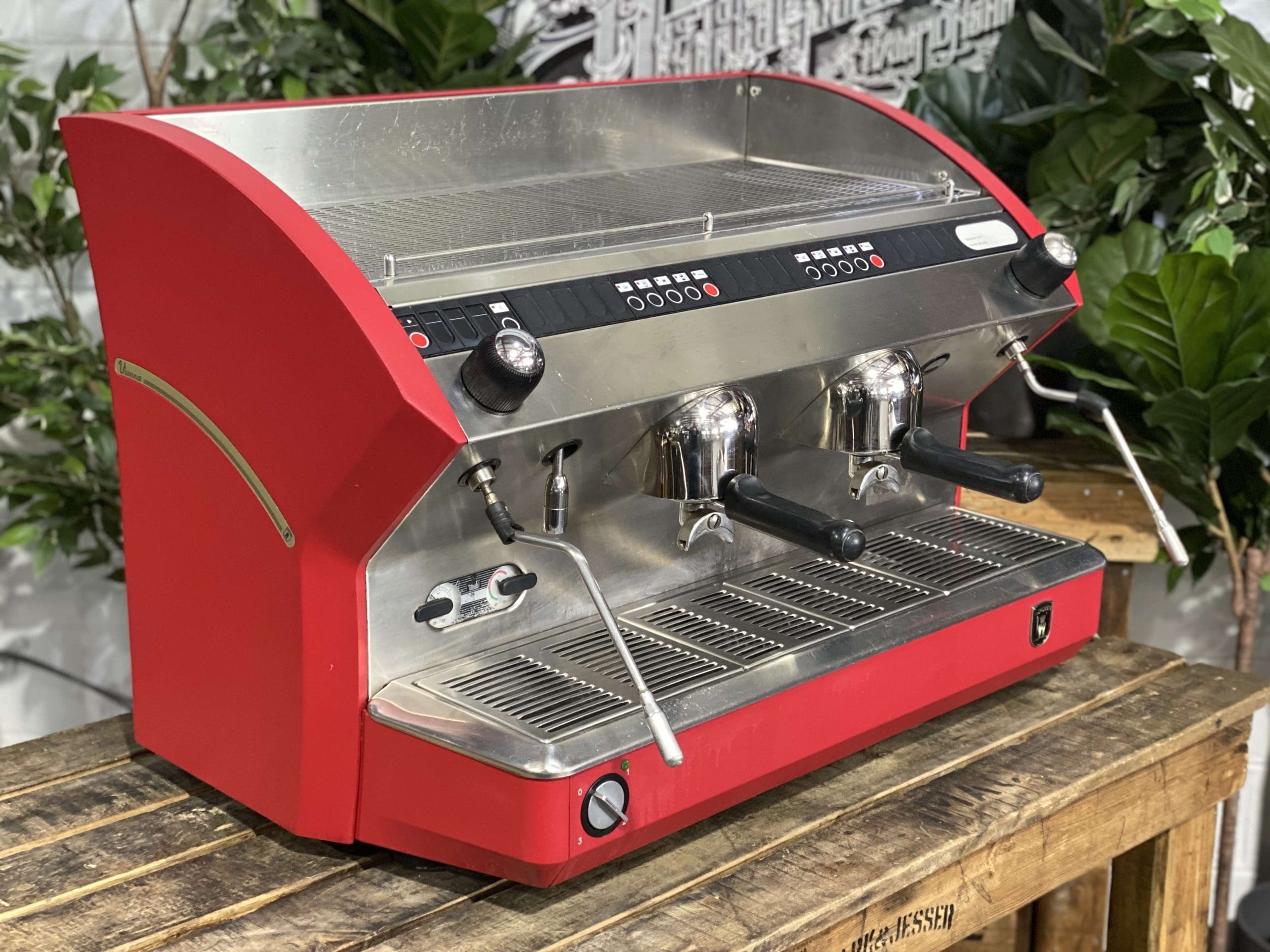 Azkoyen Vienna 2 Group Red Espresso Coffee Machine - 29854