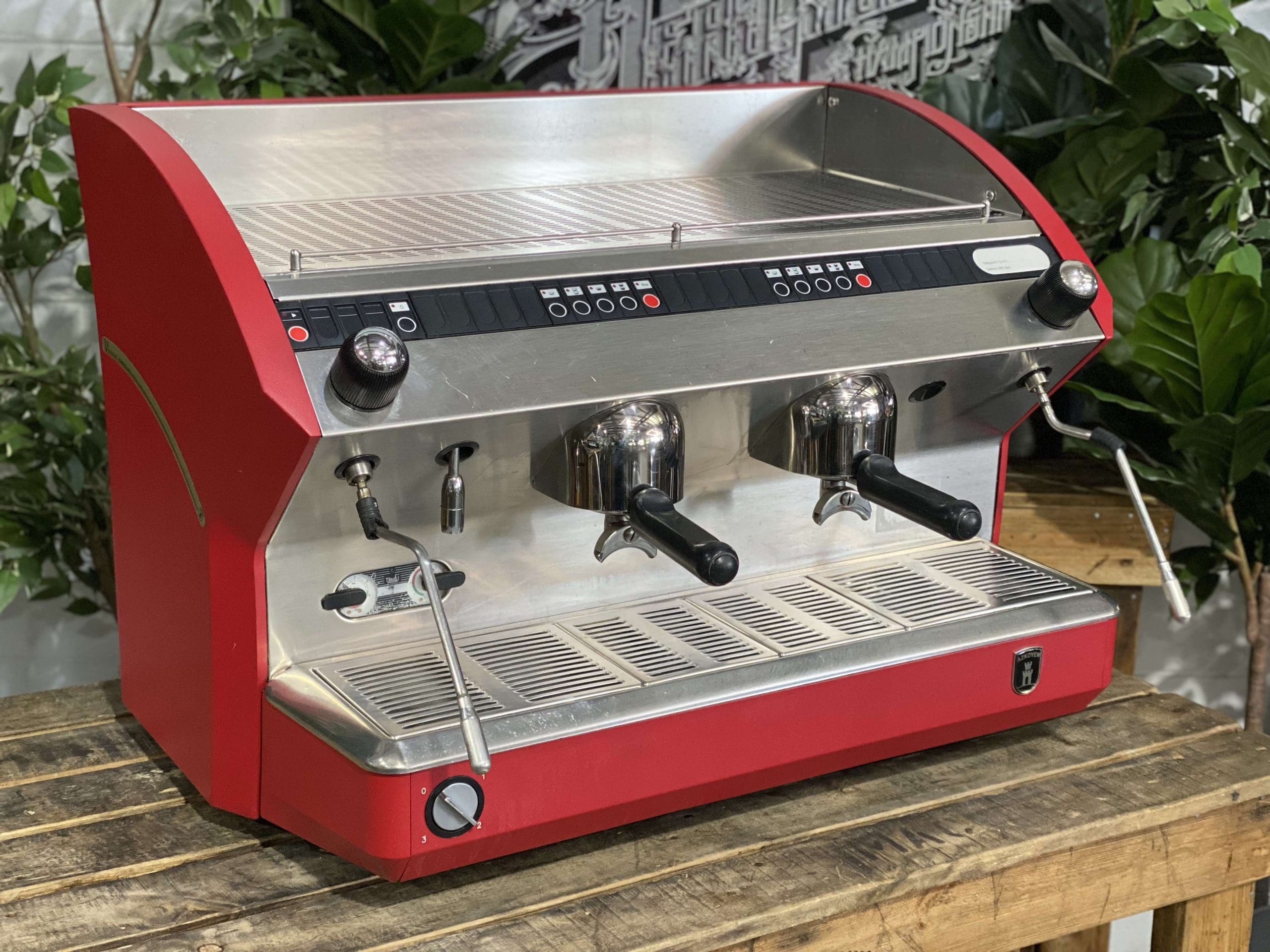 Azkoyen Vienna 2 Group Red Espresso Coffee Machine - 29854