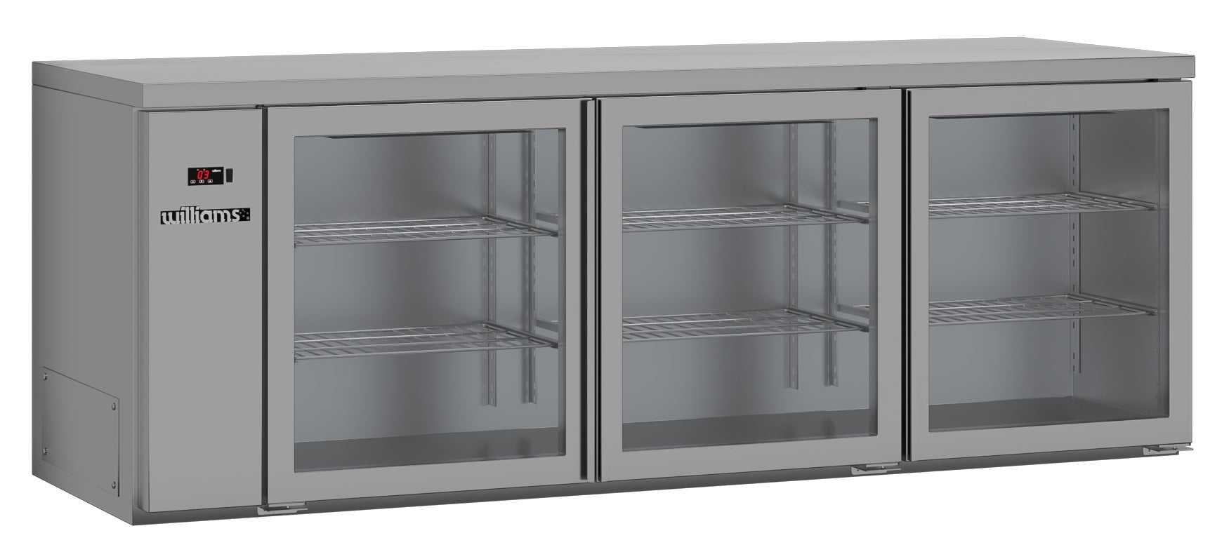 Williams Boronia - Three Door Stainless Steel Remote Back Bar Counter Display Refrigerator HB3RGS